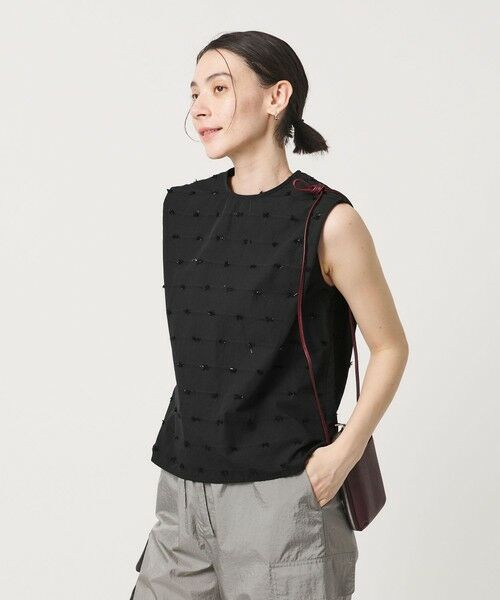 BEAUTY&YOUTH UNITED ARROWS / ビューティー&ユース ユナイテッドアローズ シャツ・ブラウス | ドット ジャガード ノースリーブブラウス ウォッシャブル | 詳細11