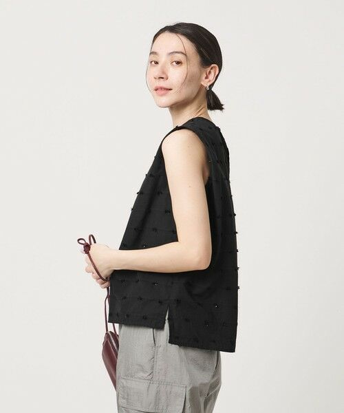 BEAUTY&YOUTH UNITED ARROWS / ビューティー&ユース ユナイテッドアローズ シャツ・ブラウス | ドット ジャガード ノースリーブブラウス ウォッシャブル | 詳細12