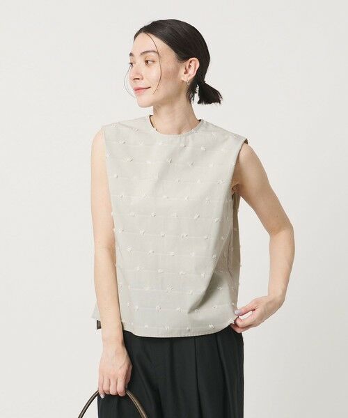 BEAUTY&YOUTH UNITED ARROWS / ビューティー&ユース ユナイテッドアローズ シャツ・ブラウス | ドット ジャガード ノースリーブブラウス ウォッシャブル | 詳細15