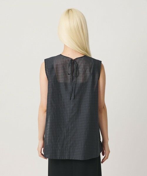 BEAUTY&YOUTH UNITED ARROWS / ビューティー&ユース ユナイテッドアローズ シャツ・ブラウス | コットンシルク シアーチェック ノースリーブ ブラウス | 詳細6
