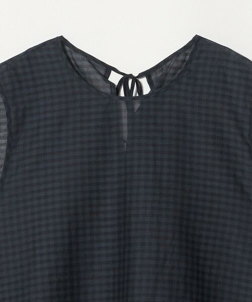 BEAUTY&YOUTH UNITED ARROWS / ビューティー&ユース ユナイテッドアローズ シャツ・ブラウス | コットンシルク シアーチェック ノースリーブ ブラウス | 詳細8