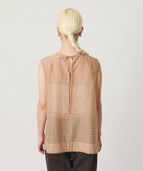 BEAUTY&YOUTH UNITED ARROWS / ビューティー&ユース ユナイテッドアローズ シャツ・ブラウス | コットンシルク シアーチェック ノースリーブ ブラウス | 詳細15