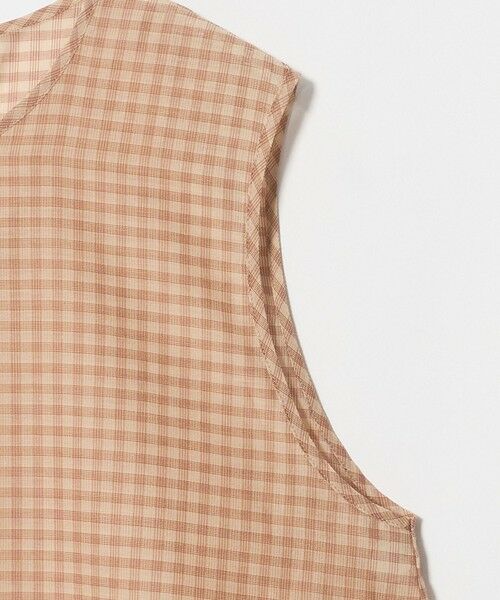 BEAUTY&YOUTH UNITED ARROWS / ビューティー&ユース ユナイテッドアローズ シャツ・ブラウス | コットンシルク シアーチェック ノースリーブ ブラウス | 詳細19