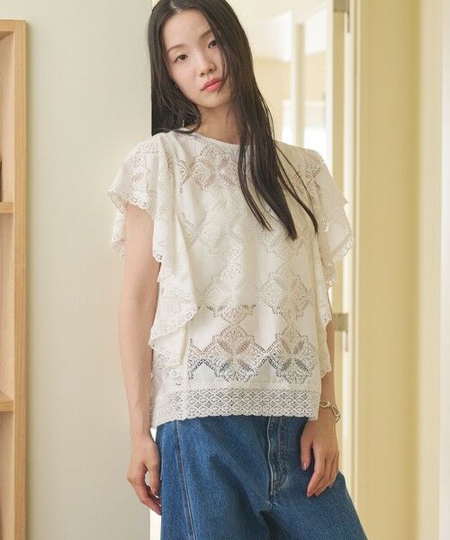 BEAUTY&YOUTH UNITED ARROWS / ビューティー&ユース ユナイテッドアローズ シャツ・ブラウス | 【WEB限定 Wardrobe DAILY MINIMAL】レース 2WAYブラウス ウォッシャブル | 詳細1