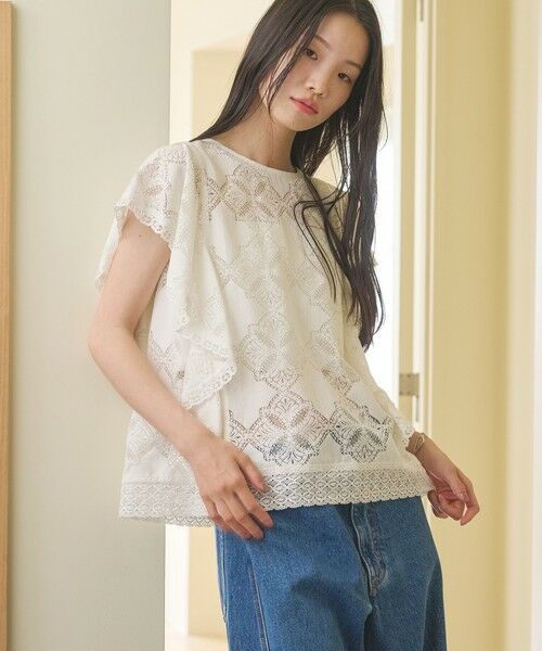 BEAUTY&YOUTH UNITED ARROWS / ビューティー&ユース ユナイテッドアローズ シャツ・ブラウス | 【WEB限定 Wardrobe DAILY MINIMAL】レース 2WAYブラウス ウォッシャブル | 詳細2