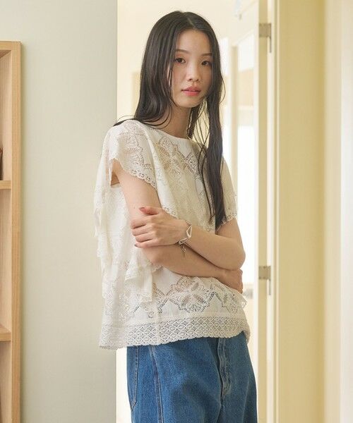 BEAUTY&YOUTH UNITED ARROWS / ビューティー&ユース ユナイテッドアローズ シャツ・ブラウス | 【WEB限定 Wardrobe DAILY MINIMAL】レース 2WAYブラウス ウォッシャブル | 詳細3