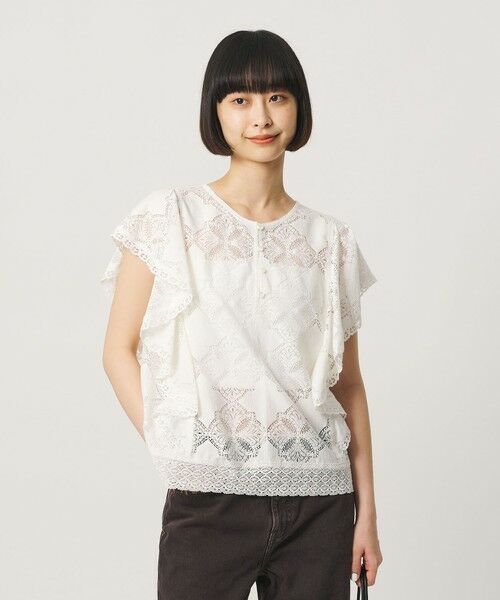 BEAUTY&YOUTH UNITED ARROWS / ビューティー&ユース ユナイテッドアローズ シャツ・ブラウス | 【WEB限定 Wardrobe DAILY MINIMAL】レース 2WAYブラウス ウォッシャブル | 詳細5