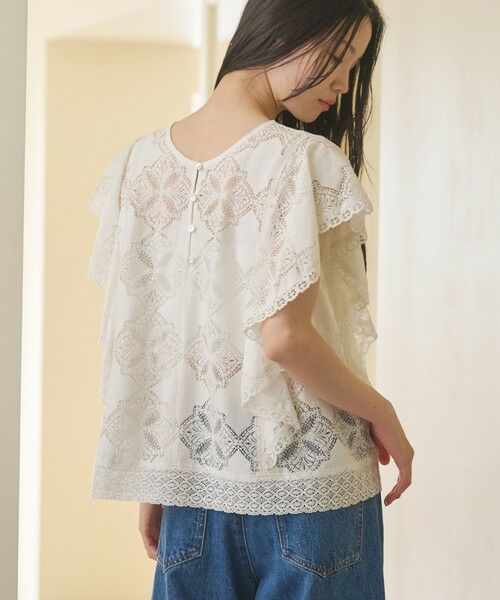 BEAUTY&YOUTH UNITED ARROWS / ビューティー&ユース ユナイテッドアローズ シャツ・ブラウス | 【WEB限定 Wardrobe DAILY MINIMAL】レース 2WAYブラウス ウォッシャブル（OFF WHITE）