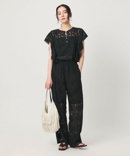 BEAUTY&YOUTH UNITED ARROWS / ビューティー&ユース ユナイテッドアローズ シャツ・ブラウス | 【WEB限定 Wardrobe DAILY MINIMAL】レース 2WAYブラウス ウォッシャブル（BLACK）