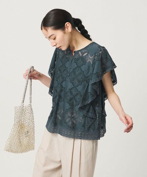 BEAUTY&YOUTH UNITED ARROWS / ビューティー&ユース ユナイテッドアローズ シャツ・ブラウス | 【WEB限定 Wardrobe DAILY MINIMAL】レース 2WAYブラウス ウォッシャブル | 詳細18