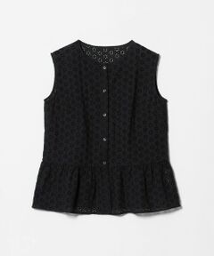 BEAUTY&YOUTH UNITED ARROWS / ビューティー&ユース ユナイテッドアローズ シャツ・ブラウス | エンブロイダリー ペプラム ノースリーブ チュニック ウォッシャブル