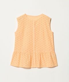 BEAUTY&YOUTH UNITED ARROWS / ビューティー&ユース ユナイテッドアローズ シャツ・ブラウス | エンブロイダリー ペプラム ノースリーブ チュニック ウォッシャブル