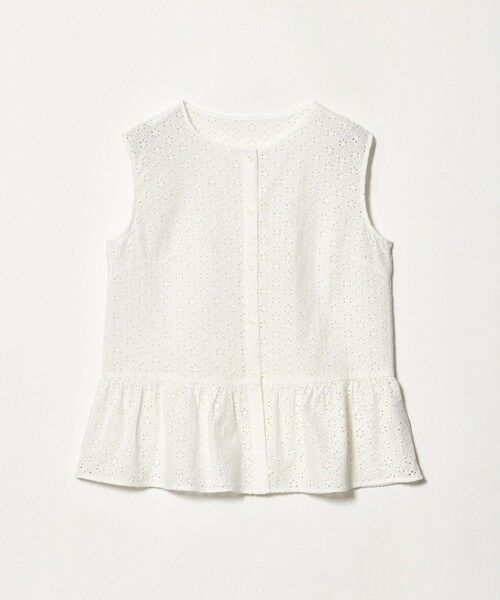 BEAUTY&YOUTH UNITED ARROWS / ビューティー&ユース ユナイテッドアローズ シャツ・ブラウス | エンブロイダリー ペプラム ノースリーブ チュニック ウォッシャブル | 詳細4