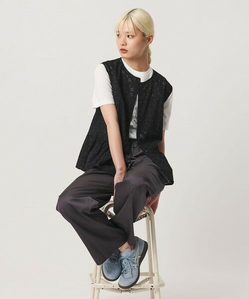 BEAUTY&YOUTH UNITED ARROWS / ビューティー&ユース ユナイテッドアローズ シャツ・ブラウス | エンブロイダリー ペプラム ノースリーブ チュニック ウォッシャブル | 詳細9