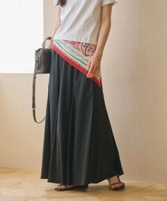 BEAUTY&YOUTH UNITED ARROWS / ビューティー&ユース ユナイテッドアローズ ロング・マキシ丈スカート | 【WEB限定】麻ブレンド フレアロングスカート ウォッシャブル