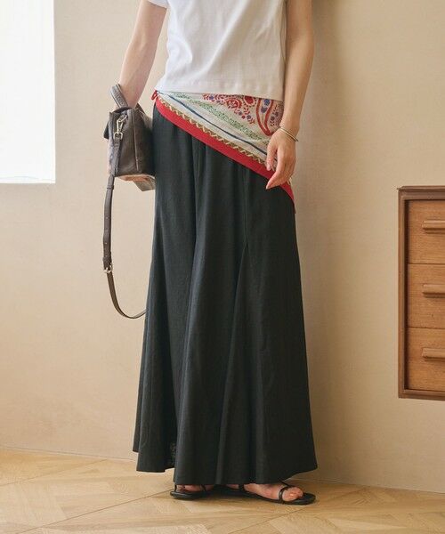 BEAUTY&YOUTH UNITED ARROWS / ビューティー&ユース ユナイテッドアローズ ロング・マキシ丈スカート | 【WEB限定】麻ブレンド フレアロングスカート ウォッシャブル | 詳細1