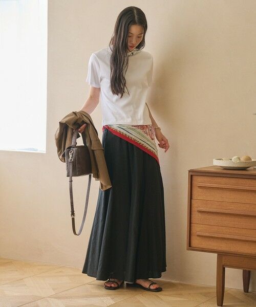 BEAUTY&YOUTH UNITED ARROWS / ビューティー&ユース ユナイテッドアローズ ロング・マキシ丈スカート | 【WEB限定】麻ブレンド フレアロングスカート ウォッシャブル | 詳細3