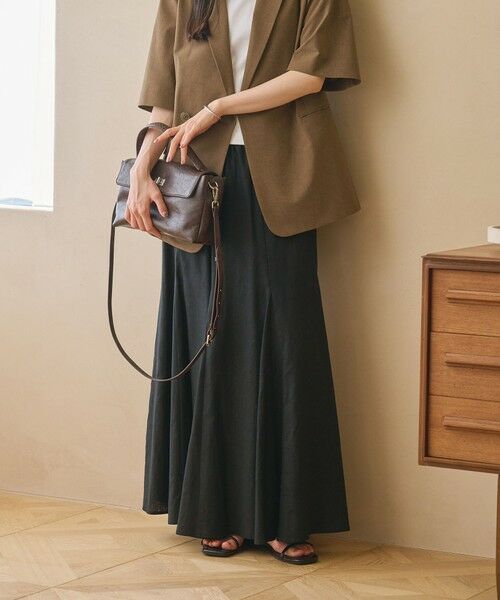 BEAUTY&YOUTH UNITED ARROWS / ビューティー&ユース ユナイテッドアローズ ロング・マキシ丈スカート | 【WEB限定】麻ブレンド フレアロングスカート ウォッシャブル | 詳細4