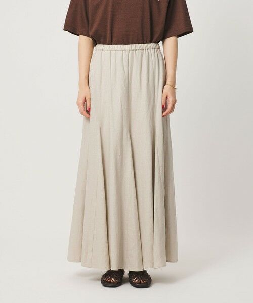 BEAUTY&YOUTH UNITED ARROWS / ビューティー&ユース ユナイテッドアローズ ロング・マキシ丈スカート | 【WEB限定】麻ブレンド フレアロングスカート ウォッシャブル | 詳細9