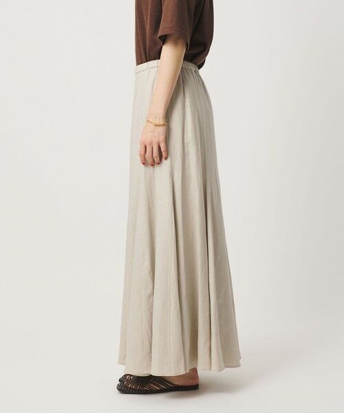 BEAUTY&YOUTH UNITED ARROWS / ビューティー&ユース ユナイテッドアローズ ロング・マキシ丈スカート | 【WEB限定】麻ブレンド フレアロングスカート ウォッシャブル | 詳細10
