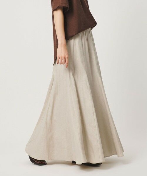 BEAUTY&YOUTH UNITED ARROWS / ビューティー&ユース ユナイテッドアローズ ロング・マキシ丈スカート | 【WEB限定】麻ブレンド フレアロングスカート ウォッシャブル | 詳細7