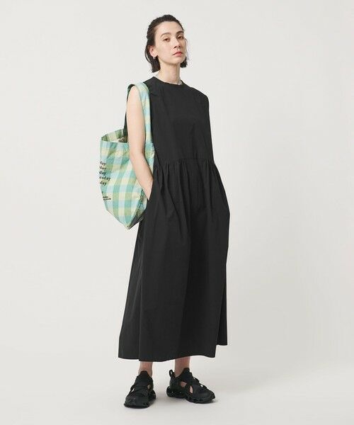 BEAUTY&YOUTH UNITED ARROWS / ビューティー&ユース ユナイテッドアローズ ロング・マキシ丈ワンピース | 360°MASTER ICE ノースリーブ ワンピース UVカット 接触冷感 防シワ はっ水 ウォッシャブル（BLACK）