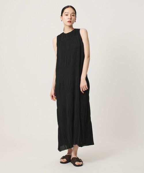BEAUTY&YOUTH UNITED ARROWS / ビューティー&ユース ユナイテッドアローズ ミニ丈・ひざ丈ワンピース | プリーツ アメリカンスリーブ ワンピース ウォッシャブル | 詳細2