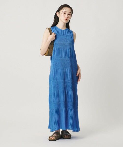 BEAUTY&YOUTH UNITED ARROWS / ビューティー&ユース ユナイテッドアローズ ミニ丈・ひざ丈ワンピース | プリーツ アメリカンスリーブ ワンピース ウォッシャブル | 詳細10