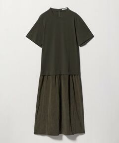 BEAUTY&YOUTH UNITED ARROWS / ビューティー&ユース ユナイテッドアローズ ロング・マキシ丈ワンピース | ドッキング ショートスリーブワンピース