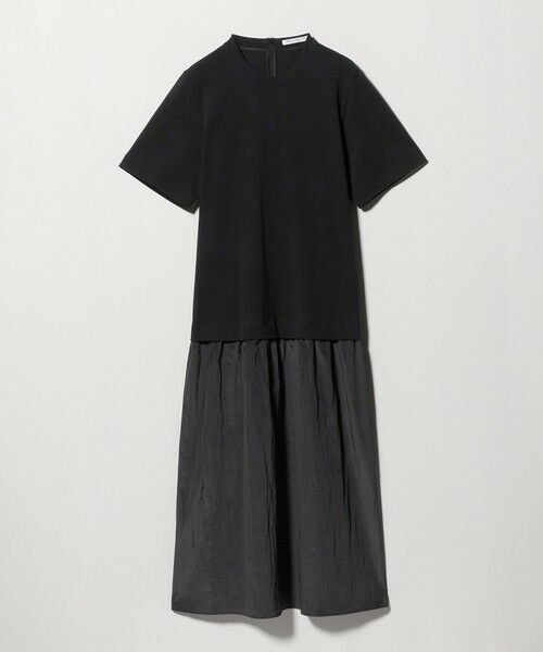 BEAUTY&YOUTH UNITED ARROWS / ビューティー&ユース ユナイテッドアローズ ロング・マキシ丈ワンピース | ドッキング ショートスリーブワンピース | 詳細4