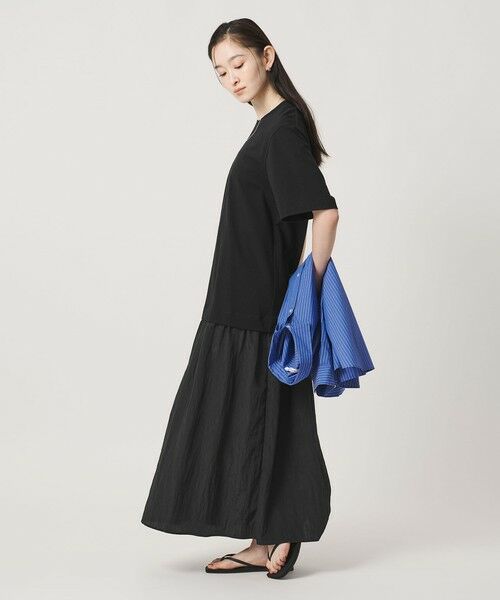 BEAUTY&YOUTH UNITED ARROWS / ビューティー&ユース ユナイテッドアローズ ロング・マキシ丈ワンピース | ドッキング ショートスリーブワンピース | 詳細2