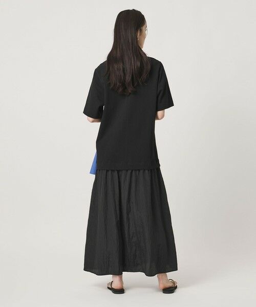 BEAUTY&YOUTH UNITED ARROWS / ビューティー&ユース ユナイテッドアローズ ロング・マキシ丈ワンピース | ドッキング ショートスリーブワンピース | 詳細3