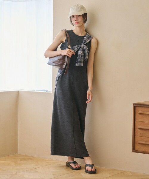 BEAUTY&YOUTH UNITED ARROWS / ビューティー&ユース ユナイテッドアローズ ロング・マキシ丈ワンピース | ポリエステル アメリカンスリーブ ワンピース | 詳細2