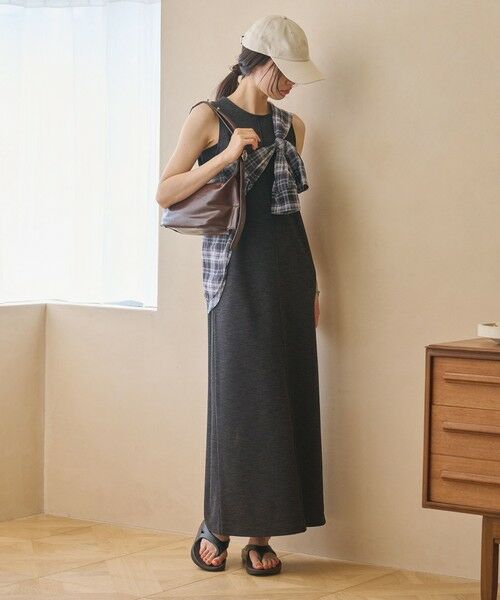 BEAUTY&YOUTH UNITED ARROWS / ビューティー&ユース ユナイテッドアローズ ロング・マキシ丈ワンピース | ポリエステル アメリカンスリーブ ワンピース | 詳細3