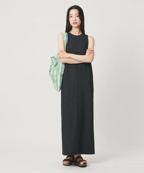 BEAUTY&YOUTH UNITED ARROWS / ビューティー&ユース ユナイテッドアローズ ロング・マキシ丈ワンピース | ポリエステル アメリカンスリーブ ワンピース | 詳細8