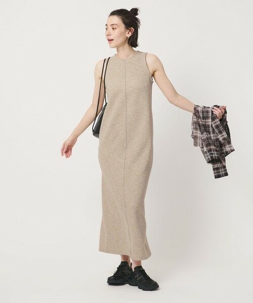 BEAUTY&YOUTH UNITED ARROWS / ビューティー&ユース ユナイテッドアローズ ロング・マキシ丈ワンピース | ポリエステル アメリカンスリーブ ワンピース | 詳細12
