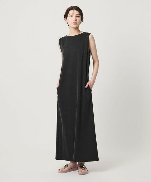 BEAUTY&YOUTH UNITED ARROWS / ビューティー&ユース ユナイテッドアローズ ロング・マキシ丈ワンピース | キュプラポリエステル バックオープンワンピース | 詳細1