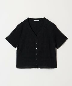 BEAUTY&YOUTH UNITED ARROWS / ビューティー&ユース ユナイテッドアローズ カーディガン・ボレロ | ソリッド＆チェック Vネック ショートスリーブ カーディガン