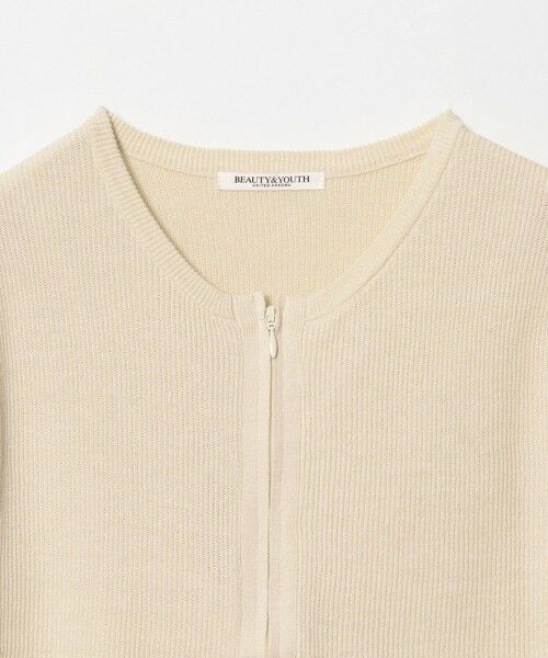 BEAUTY&YOUTH UNITED ARROWS / ビューティー&ユース ユナイテッドアローズ カーディガン・ボレロ | コットン ジップ クルーネック カーディガン ウォッシャブル | 詳細5