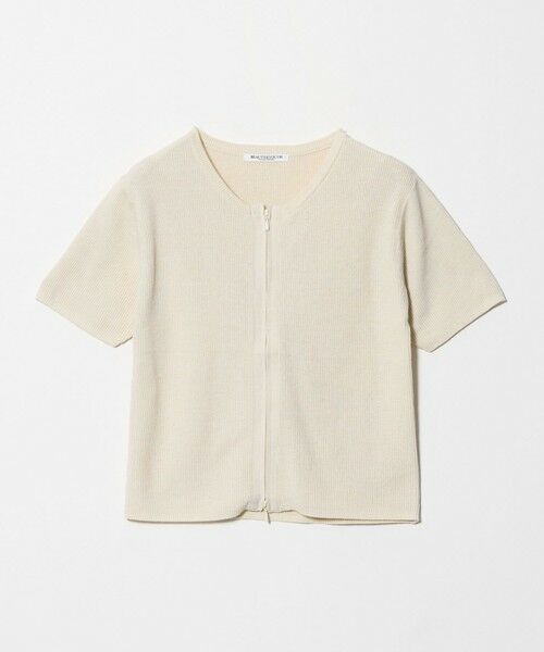 BEAUTY&YOUTH UNITED ARROWS / ビューティー&ユース ユナイテッドアローズ カーディガン・ボレロ | コットン ジップ クルーネック カーディガン ウォッシャブル（OFF WHITE）