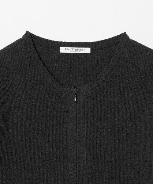 BEAUTY&YOUTH UNITED ARROWS / ビューティー&ユース ユナイテッドアローズ カーディガン・ボレロ | コットン ジップ クルーネック カーディガン ウォッシャブル | 詳細11