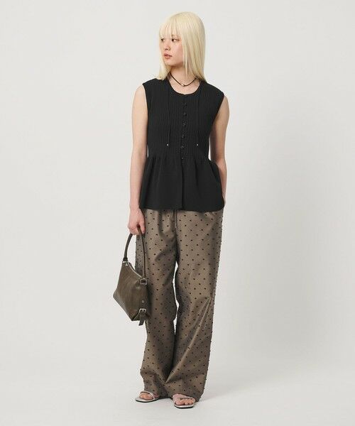 BEAUTY&YOUTH UNITED ARROWS / ビューティー&ユース ユナイテッドアローズ ニット・セーター | 【WEB限定 Wardrobe DAILY MINIMAL】ペプラム2WAY ノースリーブリブニット ウォッシャブル | 詳細7