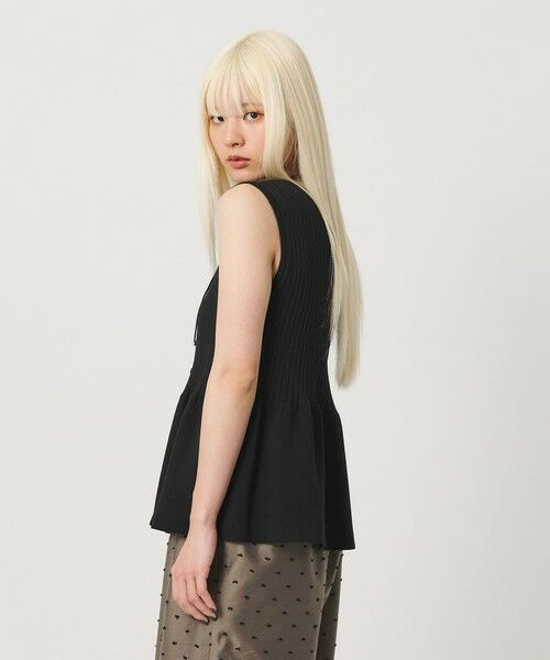 BEAUTY&YOUTH UNITED ARROWS / ビューティー&ユース ユナイテッドアローズ ニット・セーター | 【WEB限定 Wardrobe DAILY MINIMAL】ペプラム2WAY ノースリーブリブニット ウォッシャブル | 詳細6
