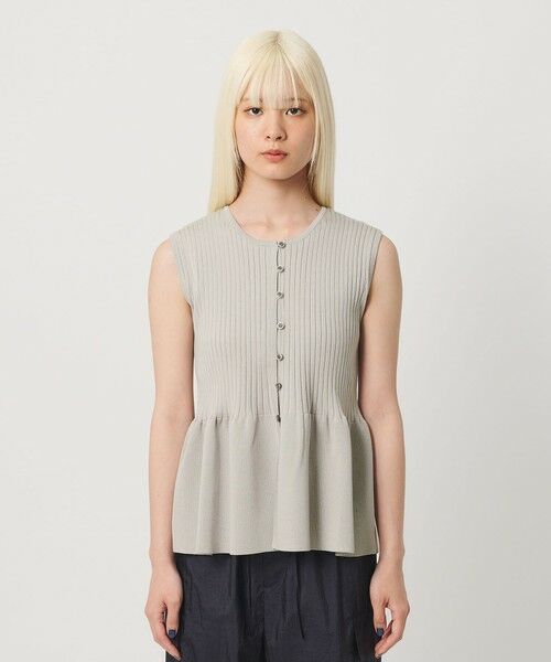 BEAUTY&YOUTH UNITED ARROWS / ビューティー&ユース ユナイテッドアローズ ニット・セーター | 【WEB限定 Wardrobe DAILY MINIMAL】ペプラム2WAY ノースリーブリブニット ウォッシャブル | 詳細8