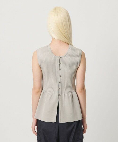 BEAUTY&YOUTH UNITED ARROWS / ビューティー&ユース ユナイテッドアローズ ニット・セーター | 【WEB限定 Wardrobe DAILY MINIMAL】ペプラム2WAY ノースリーブリブニット ウォッシャブル | 詳細15