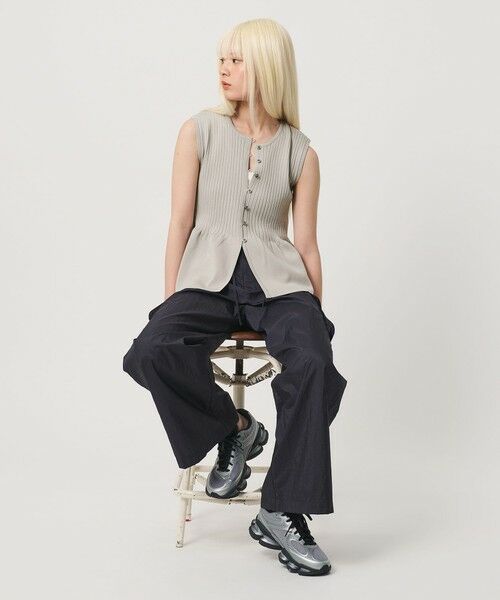 BEAUTY&YOUTH UNITED ARROWS / ビューティー&ユース ユナイテッドアローズ ニット・セーター | 【WEB限定 Wardrobe DAILY MINIMAL】ペプラム2WAY ノースリーブリブニット ウォッシャブル | 詳細7