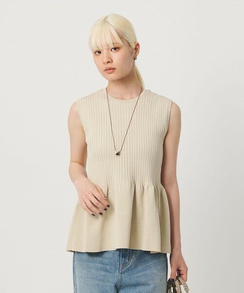 BEAUTY&YOUTH UNITED ARROWS / ビューティー&ユース ユナイテッドアローズ ニット・セーター | 【WEB限定 Wardrobe DAILY MINIMAL】ペプラム2WAY ノースリーブリブニット ウォッシャブル | 詳細18