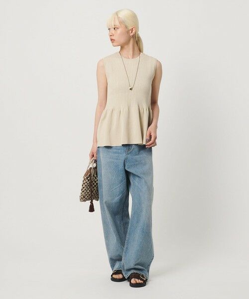 BEAUTY&YOUTH UNITED ARROWS / ビューティー&ユース ユナイテッドアローズ ニット・セーター | 【WEB限定 Wardrobe DAILY MINIMAL】ペプラム2WAY ノースリーブリブニット ウォッシャブル | 詳細19