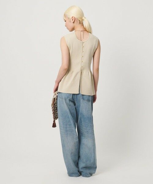 BEAUTY&YOUTH UNITED ARROWS / ビューティー&ユース ユナイテッドアローズ ニット・セーター | 【WEB限定 Wardrobe DAILY MINIMAL】ペプラム2WAY ノースリーブリブニット ウォッシャブル | 詳細20