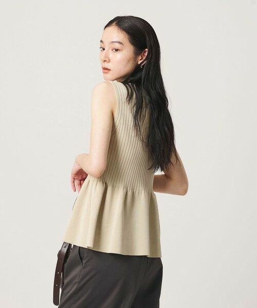 BEAUTY&YOUTH UNITED ARROWS / ビューティー&ユース ユナイテッドアローズ ニット・セーター | 【WEB限定 Wardrobe DAILY MINIMAL】ペプラム2WAY ノースリーブリブニット ウォッシャブル | 詳細21